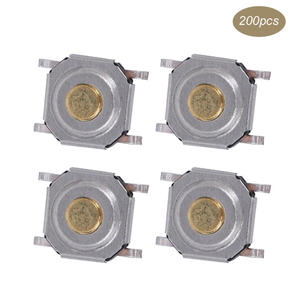 Waterproof Micro Switch, 4x4x1.5mm SMD, Ideal For Digital Instruments DIY Projects, 200 Count