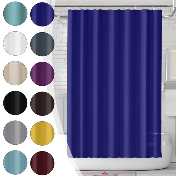 Waterproof & Mildew-Proof Polyester Shower Curtain, Punch-Free, Light Transmitting, Privacy Partition for Bathroom, 180x180cm, Multiple Colors