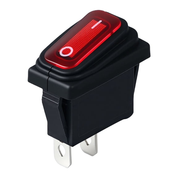Waterproof Mini Toggle Switch 2 Pin Button Control Switch Rectangular Designs Rocker Switch 2 Gear for Safe Equipment
