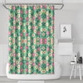 thumbnail image 1 of Waterproof Modern Floral Print Shower Curtain 72x72 Inch Boho Style Polyester Unique Shower Curtain for Bathroom Hotel Home Decor with 12 Plastic Hooks, 1 of 5
