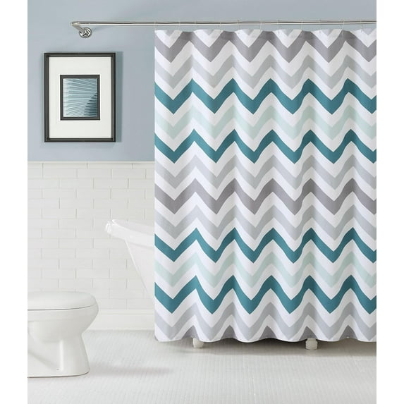 Waterproof Modern Good Gray White Wave Stripe Polyester Farbic Bathroom Shower Curtain Decor(72x72IN)
