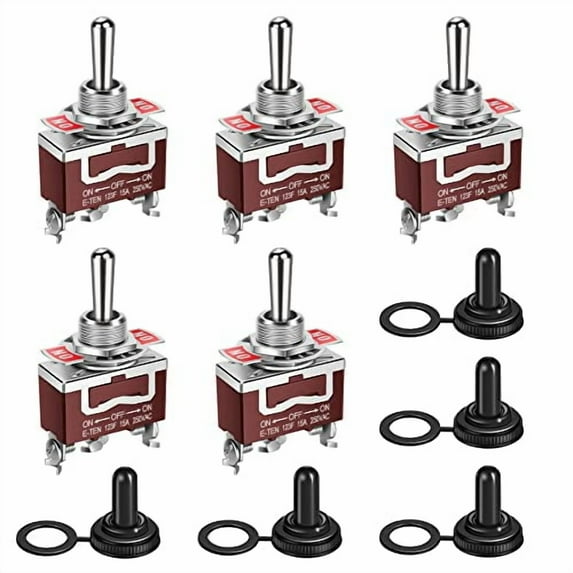 Waterproof Momentary Toggle Switch (ON)-Off-(ON) 30A 12VDC/15A 250VAC ...
