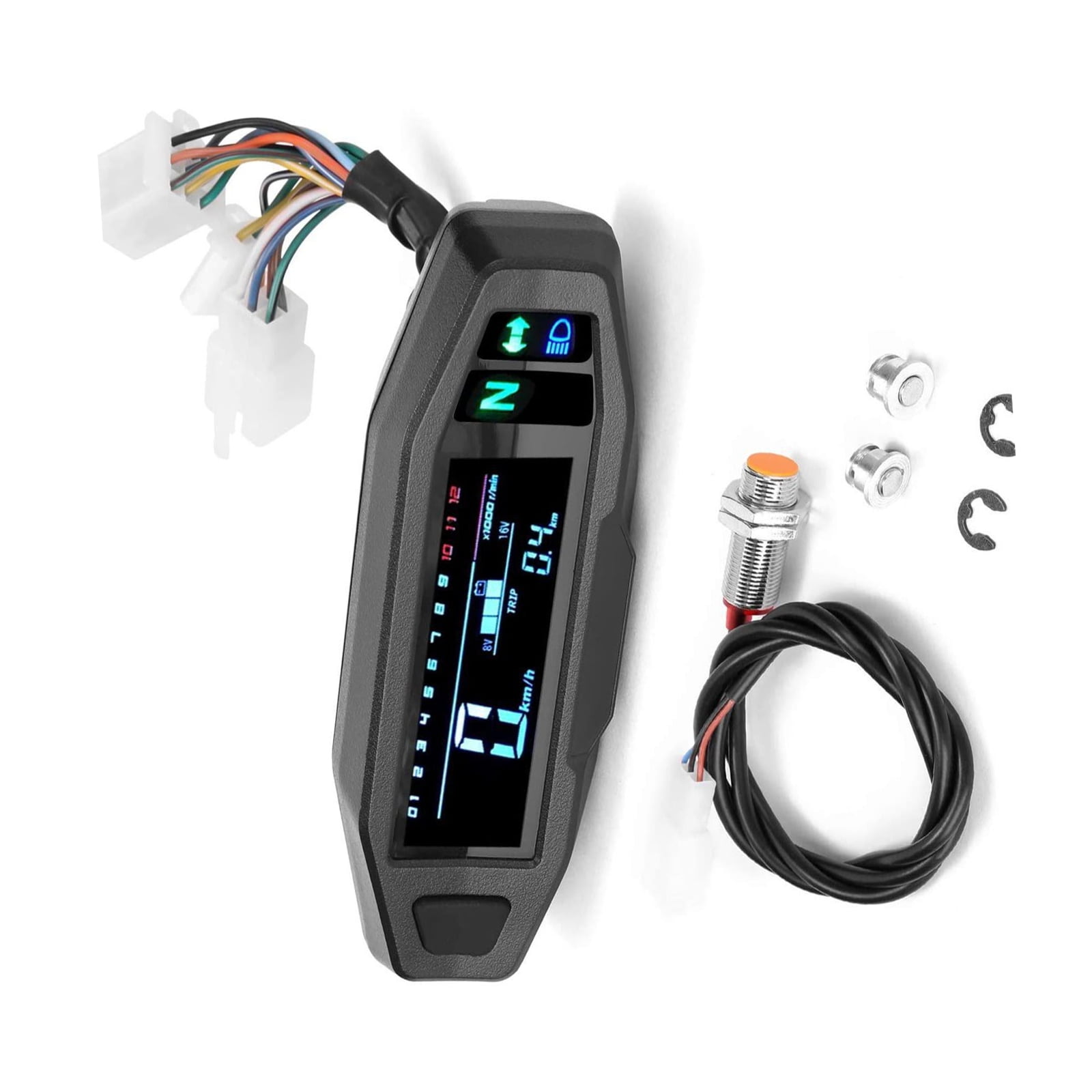 Waterproof Motorcycle Digital Speedometer Rotation Counter Fuels Levels ...