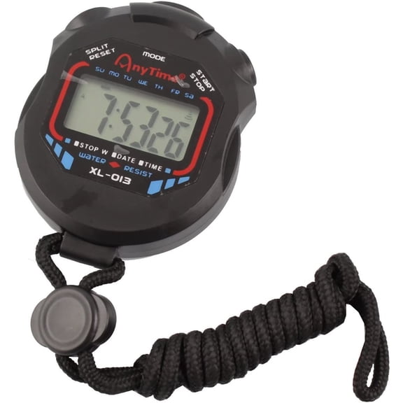 Waterproof Multi-Function Electronic Sports Stopwatch Timer With Large Display Date Alarm Ideal For Sports Coaches Fitness Trainers Referees