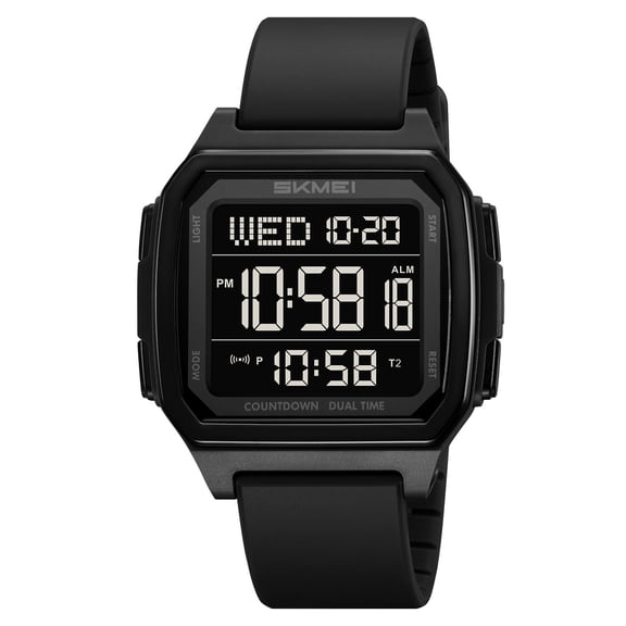 Waterproof Multifunctional Luminous Alarm Digital Watch LED Backlight Sports Wrist Watch Daily Time Display Outdoor Travel Accessory Fashion Style Calendar Reminder Clock