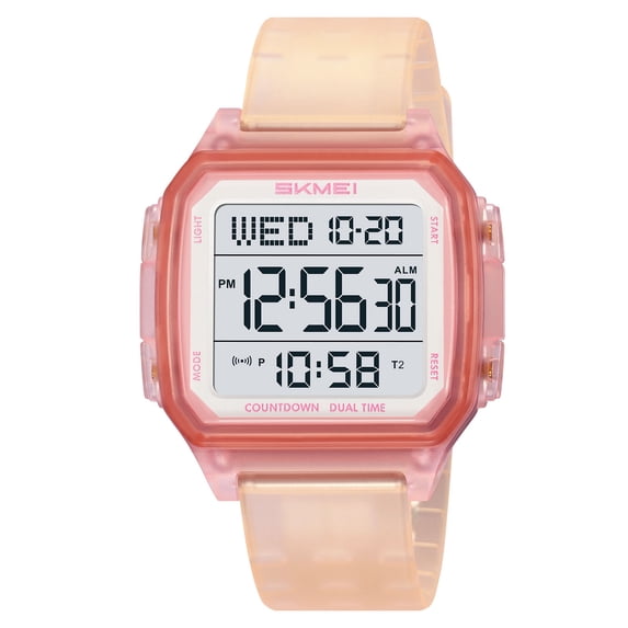 Waterproof Multifunctional Luminous Digital Watch, LED Backlight Alarm Stopwatch Countdown Timer 50M Water Resistant for Students Adults Outdoor Activities