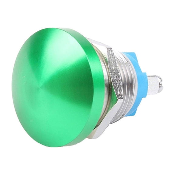 Waterproof Mushroom Button Switch, 16Mm Metal Push Button, Screw Feet Mounting, Suitable For Humid Environments