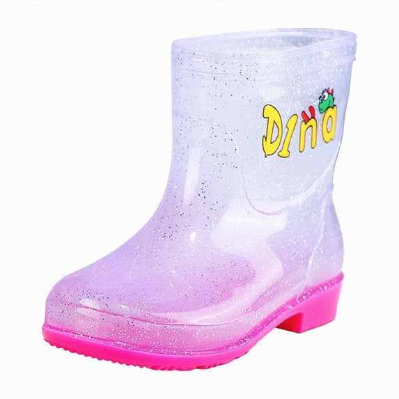 Waterproof Natural Rubber Boots For Toddler Boys And Girls Pink