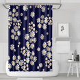 thumbnail image 1 of Waterproof Navy Cute Daisy Shower Curtain 72x72 Inch Boho Style Polyester Unique Shower Curtain for Bathroom Hotel Home Decor with 12 Plastic Hooks, 1 of 5