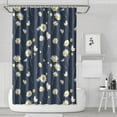 thumbnail image 1 of Waterproof Navy Cute Daisy Shower Curtain 72x72 Inch Boho Style Polyester Unique Shower Curtain for Bathroom Hotel Home Decor with 12 Plastic Hooks, 1 of 5