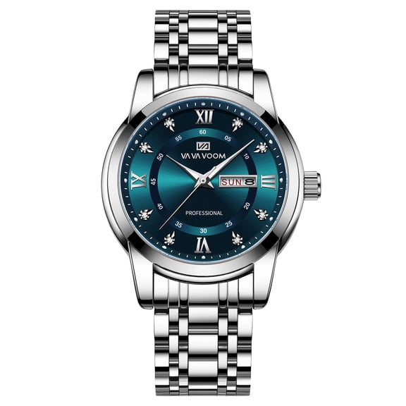 Waterproof New Men's Double Calendar Luminous Quartz Watch