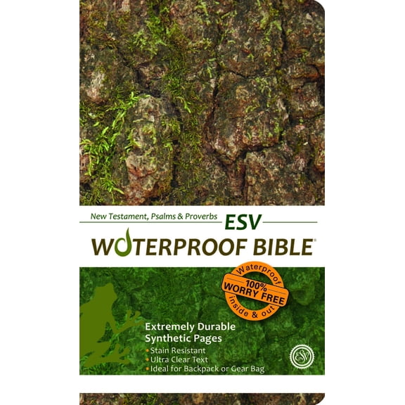 Waterproof New Testament with Psalms and Proverbs-ESV-Tree Bark, (Paperback)