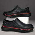 thumbnail image 1 of Waterproof Non-Slip Men's Slip-On Work Shoes, Breathable EVA, Casual Style, Low-Top, Round Toe, for Kitchen, Office, Spring/Summer/Autumn/Winter, Black, 1 of 5