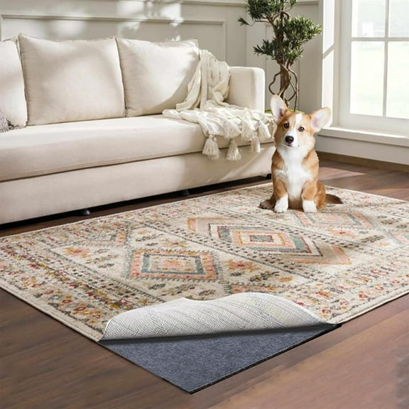 Waterproof Non-Slip Rug Pad 9 ft x 12 ft Rectangular 1/8 in Thick