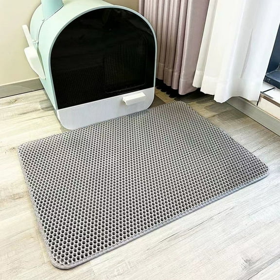 Self-Cleaning Silicone Cat Litter Mat - Extra Large Trapping Litter Tray Liner, Waterproof & Odor-Resistant, 15.7"x23.6"