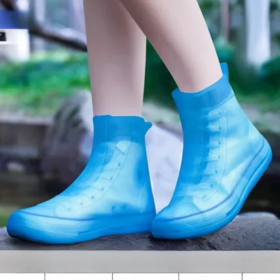 Waterproof Non-Slip Silicone Shoe Covers, Reusable Outdoor Sneaker Protectors with Enhanced Grip 2XL