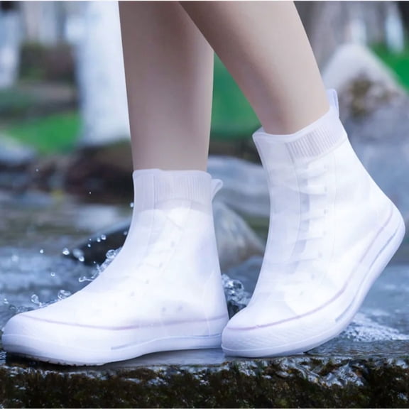 Waterproof Non-Slip Silicone Shoe Covers, Reusable Outdoor Sneaker Protectors with Enhanced Grip L