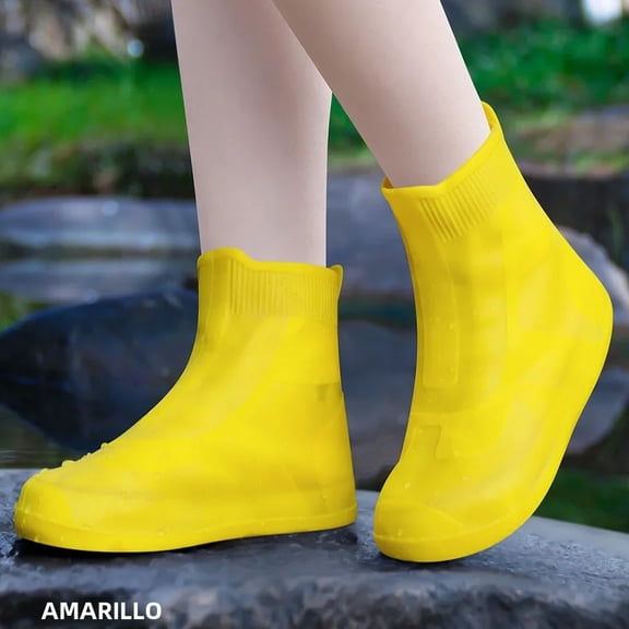 Waterproof Non-Slip Silicone Shoe Covers, Reusable Outdoor Sneaker Protectors with Enhanced Grip XL