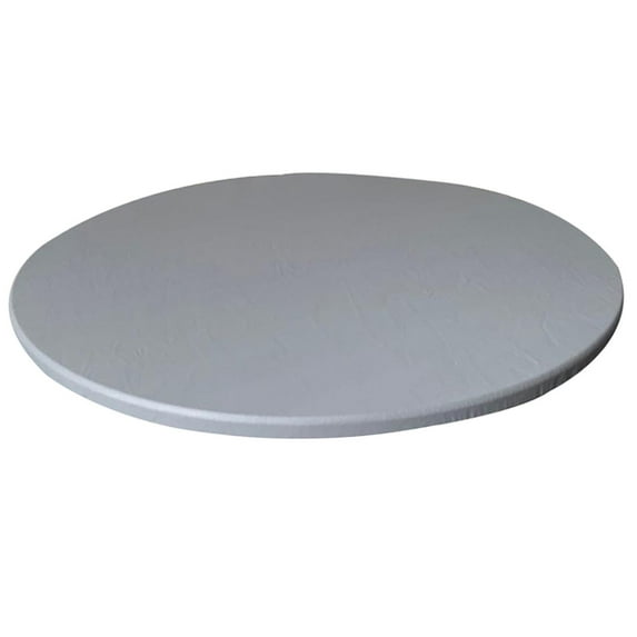 Waterproof Non-slip Round Fitted Tablecloth Table Cover Cloth 120cm Gray
