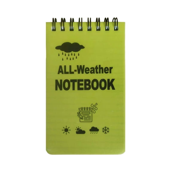 Waterproof Notebook Tacticals Pocket Notebook All Weathers Paper Notebook 7.6x12.7cm for Outdoor Activities Recording