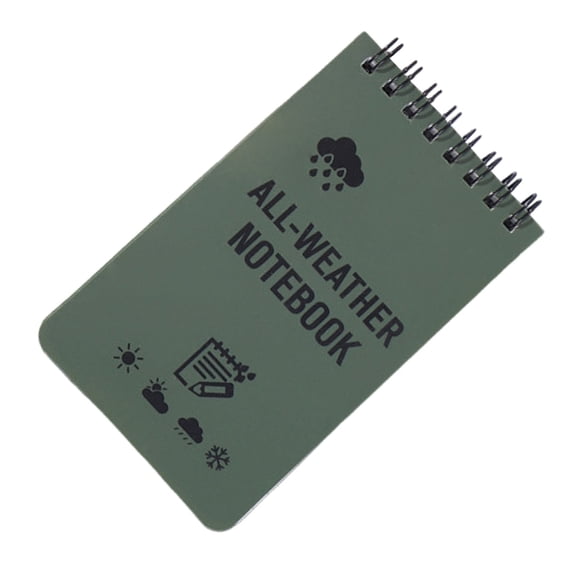 Waterproof Notebook Tacticals Pocket Notebook All Weathers Paper Notebook 7.6x12.7cm for Outdoor Activities Recording