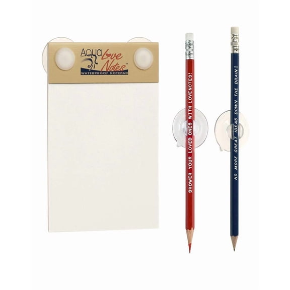 Waterproof Notepad with Suction Cups 5.25 x 3.5 40 Sheets
