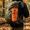 thumbnail image 1 of Waterproof Nylon Backpack Strap Pouch, Portable Phone Water Bottle Carrier Bag, Lightweight Wear Resistant Storage Pocket for Hiking Camping Cycling Outdoor Travel(Orange）, 1 of 7
