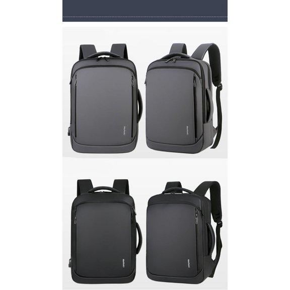 Waterproof Nylon Multifunctional Usb Travel Business Computer Backpack,Gray