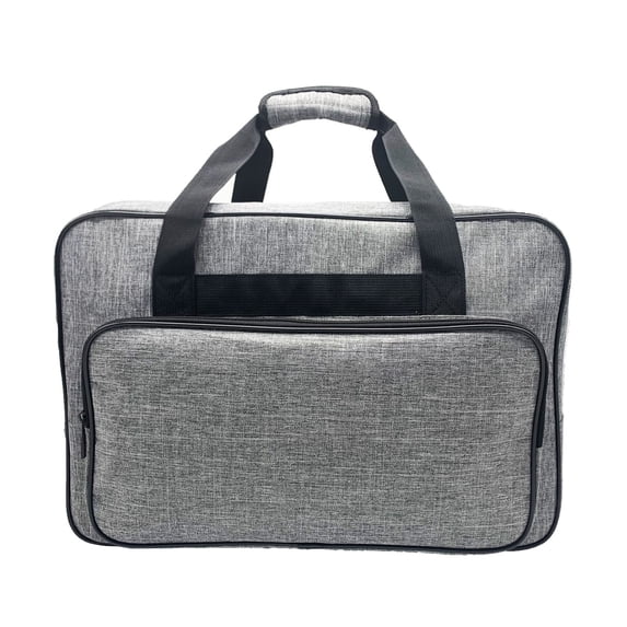 Waterproof Nylon Sewing Machine Tote Bag Sewing Machine Storage Bag Travel Portable Sewing Machine Hand Bags Carrying Case w/Pockets & Handle for Standard Sewing Machines & Accessories (Grey)