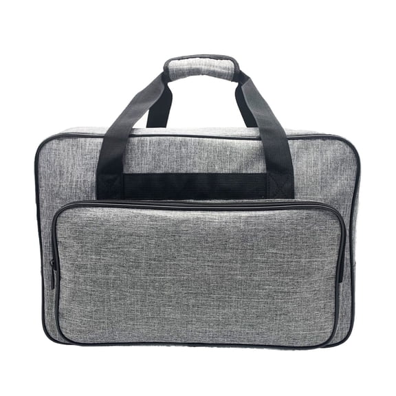 Waterproof Nylon Sewing Machine Tote Bag Sewing Machine Storage Bag Travel Portable Sewing Machine Hand Bags Carrying Case w/Pockets & Handle for Standard Sewing Machines & Accessories (Grey)