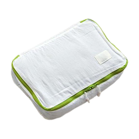 Waterproof Nylon Travel Packing Cubes, Durable Zipper Luggage Organizer Pouches, Space Saving Sorting Storage Bags for Clothes Toiletries Outdoor Business Trip Home Use White A