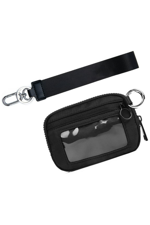 Waterproof Nylon Wristlet Wallet - Zip Card Case With ID Window, Keychain & Multi-Pocket Design, Lightweight and Compact