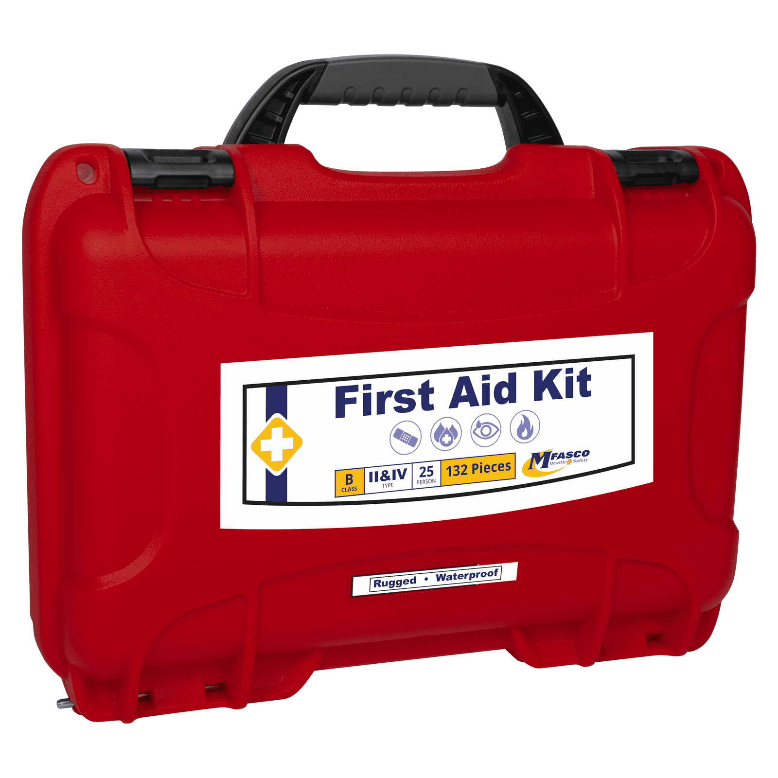 Waterproof OSHA Approved Class B First Aid Kit In Rugged Plastic Case ...