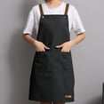 thumbnail image 1 of Waterproof Oil Resistant Kitchen Apron for Adults Cooking Baking, PVC Washable Dirt Resistant Protective Bib with Pocket for Women Men Chef, Home Restaurant Use, 1 of 6