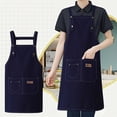 thumbnail image 1 of Waterproof and Oil Resistant Kitchen Apron, Cotton Canvas Chef Apron with Adjustable Ties for Men and Women, Bib Apron for Cooking, Baking, and Cleaning, 1 of 6