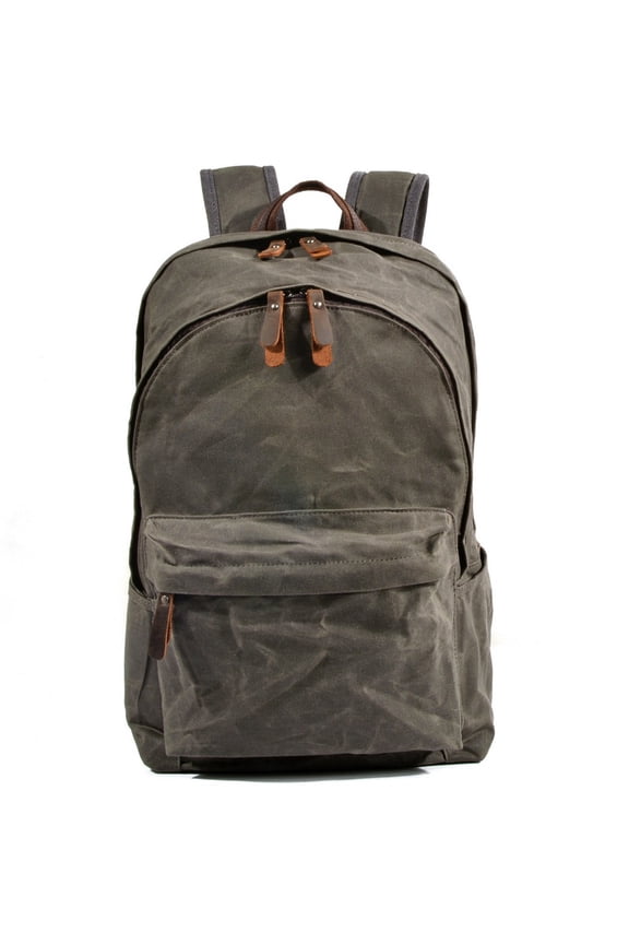 Waterproof Oil Wax Canvas Retro Backpack, Outdoor Travel Fashion Backpack