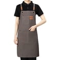 thumbnail image 1 of Waterproof Oil-proof Kitchen Apron, Professional Chef Apron with Pockets, Adjustable Unisex Work Apron for Home Grill BBQ, 1 of 3
