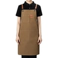 thumbnail image 1 of Waterproof Oil-proof Kitchen Apron, Professional Chef Apron with Pockets, Adjustable Unisex Work Apron for Home Grill BBQ, 1 of 3