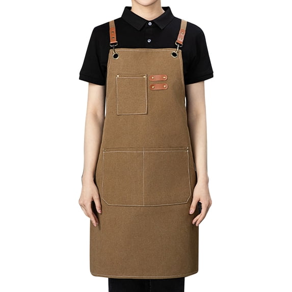 Waterproof Oil-proof Kitchen Apron, Professional Chef Apron with Pockets, Adjustable Unisex Work Apron for Home Grill BBQ
