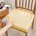 thumbnail image 1 of Waterproof Oil-proof PU Leather Stool Cover Durable Cat Scratch Resistant Dustproof Chair Cover (Beige,Small size length and width range 36-48cm), 1 of 11