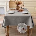 thumbnail image 1 of Waterproof Oilproof Imitation Linen Tablecloth and Placemat for Dining Table Protection, 1 of 8