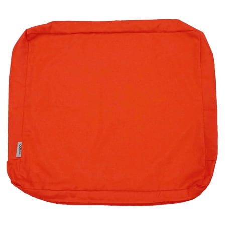 QQbed Patio Chair Cushion Seat Covers, Polyester, Water-Resistant, Zippered, 24"x22"x4", 4-pack, Tango