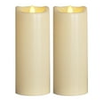 thumbnail image 1 of Waterproof Outdoor Battery Operated Flameless Candles with Realistic Flickering Plastic Fake Electric LED Pillar Lights for Home Garden Wedding Halloween Christmas Decor 4x10 Inches 2-Pack, 1 of 6