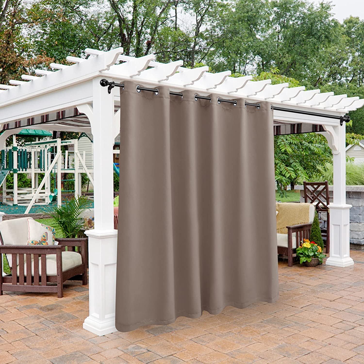 Waterproof Outdoor Blackout Curtains for Patio - Thermal Insulated, Sunlight Blocking Privacy ...