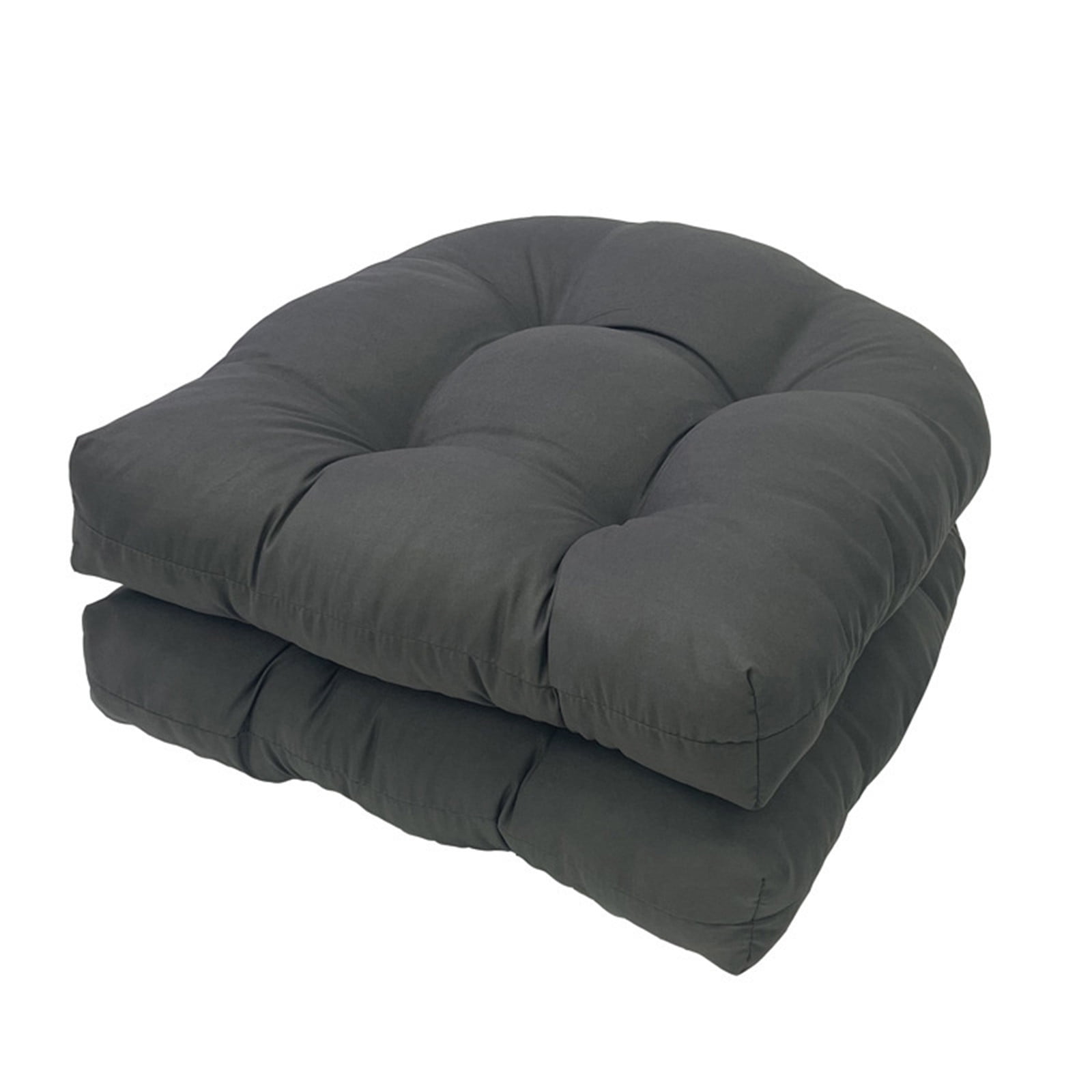 Waterproof Outdoor Chair Cushions Set of 2, 19X19 Patio Wicker Chair Cushions, Tufted Outdoor Cushions for Patio Furniture, Thick Outdoor Patio Replacement Seat Pads for Porch Lawn Chairs Green