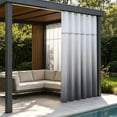 thumbnail image 1 of Waterproof Outdoor Curtain Single Panel Thickened Privacy Weather Protection with Metal Rings for Patio Porch Pergola 78x47in, 1 of 6