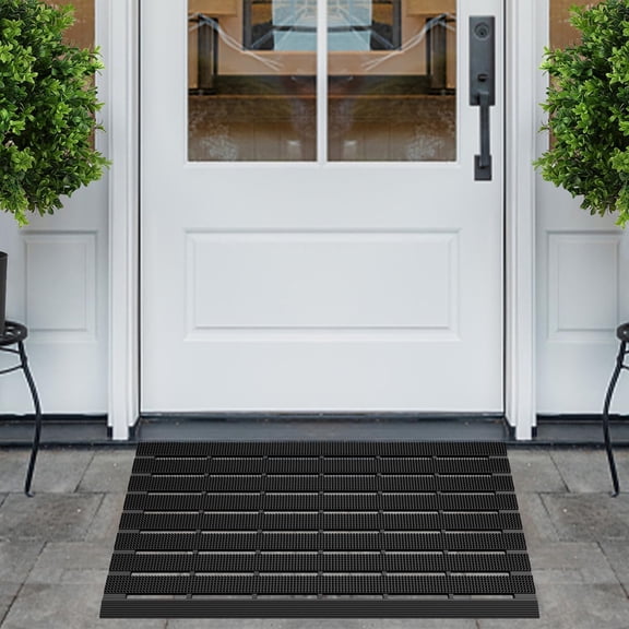 Waterproof Outdoor Door Mat - 36x24 Inches Non-Slip Drainage Large Door Floor Mat for Indoor Home Pool Entry Garage