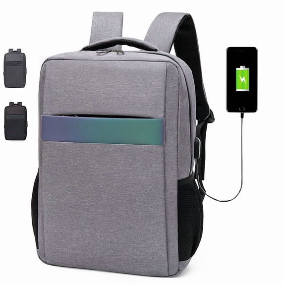 Waterproof Outdoor Double Shoulder Usb Charging Anti Theft Backpack,Dark Grey