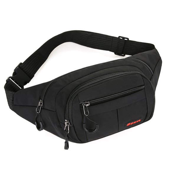 Waterproof Outdoor Female Male Chest Bag Wallet Sports Bag Waist Packs Phone Bag Shoulder Bag BLACK