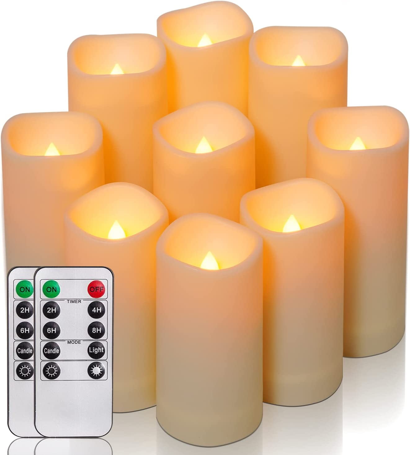 Waterproof Outdoor Flameless Candles with Remote Control and Timer